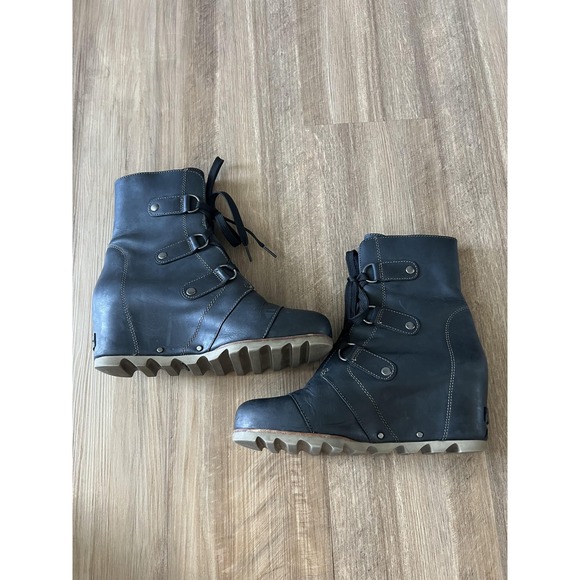 Sorel Joan Of Arctic Wedge II Boots Womens Size 10 Waterproof Leather NL2173 - Picture 1 of 7